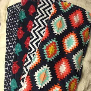 Set of 4 baby boy burp cloths